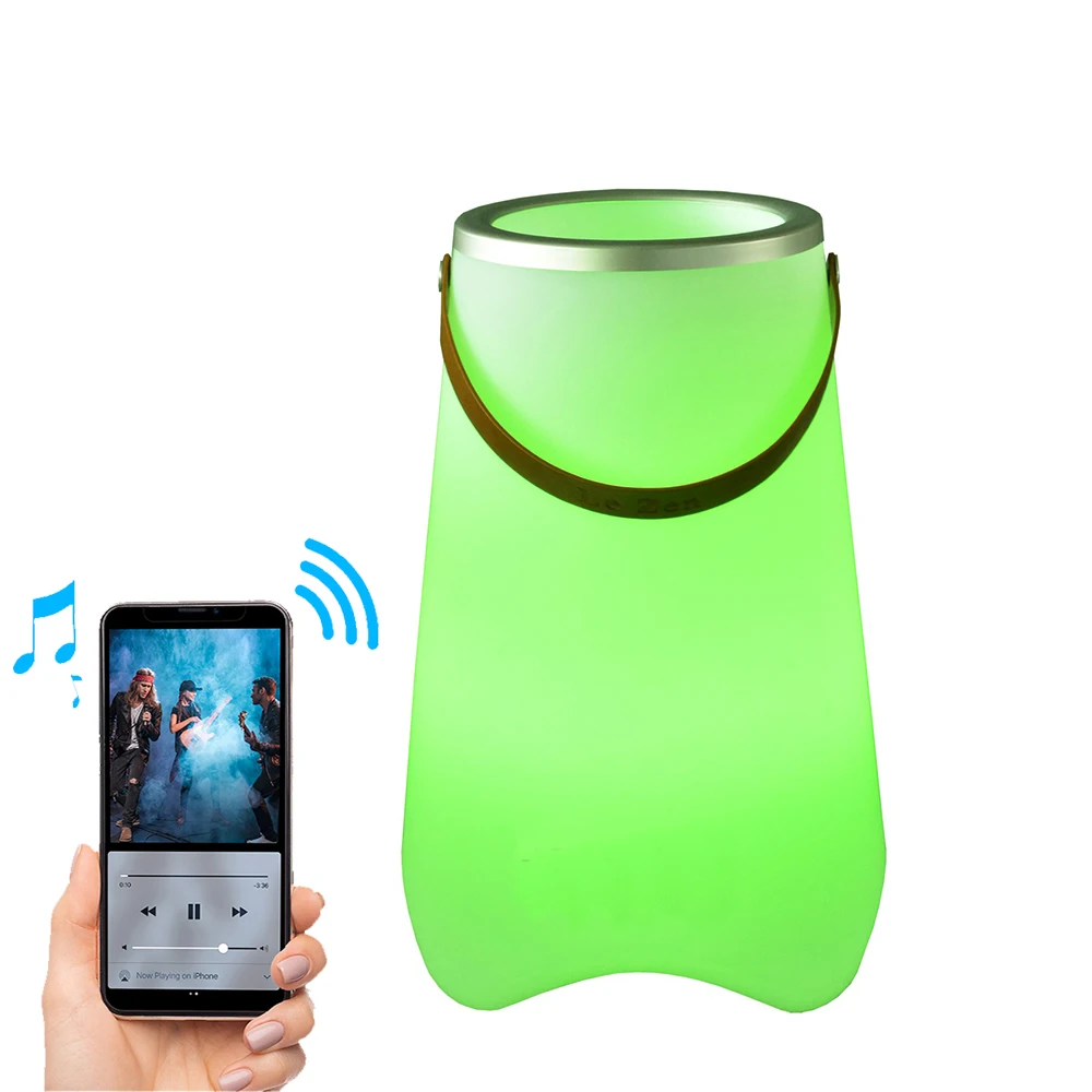 

Outdoor wireless portable speaker mini speakers waterproof music speaker Table Light with ice bucket wine cooler, 16 colors changing