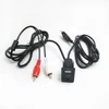 Car Stereo RCA USB Interface Extend Cable 2RCA to 3.5mm Female Jack to Male USB Adapter