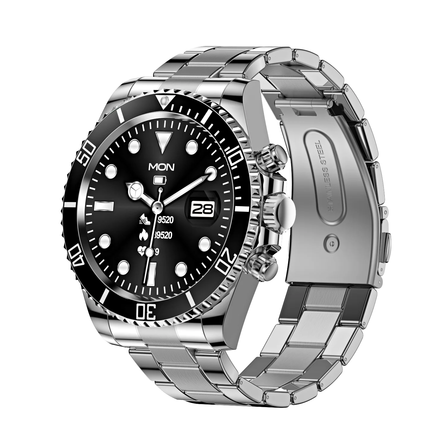 

Smart Watch AW12 Luxury Men's Business Sports Watch Waterproof Steel Strap Sport Bracelet Wristband Smartwatches AW12