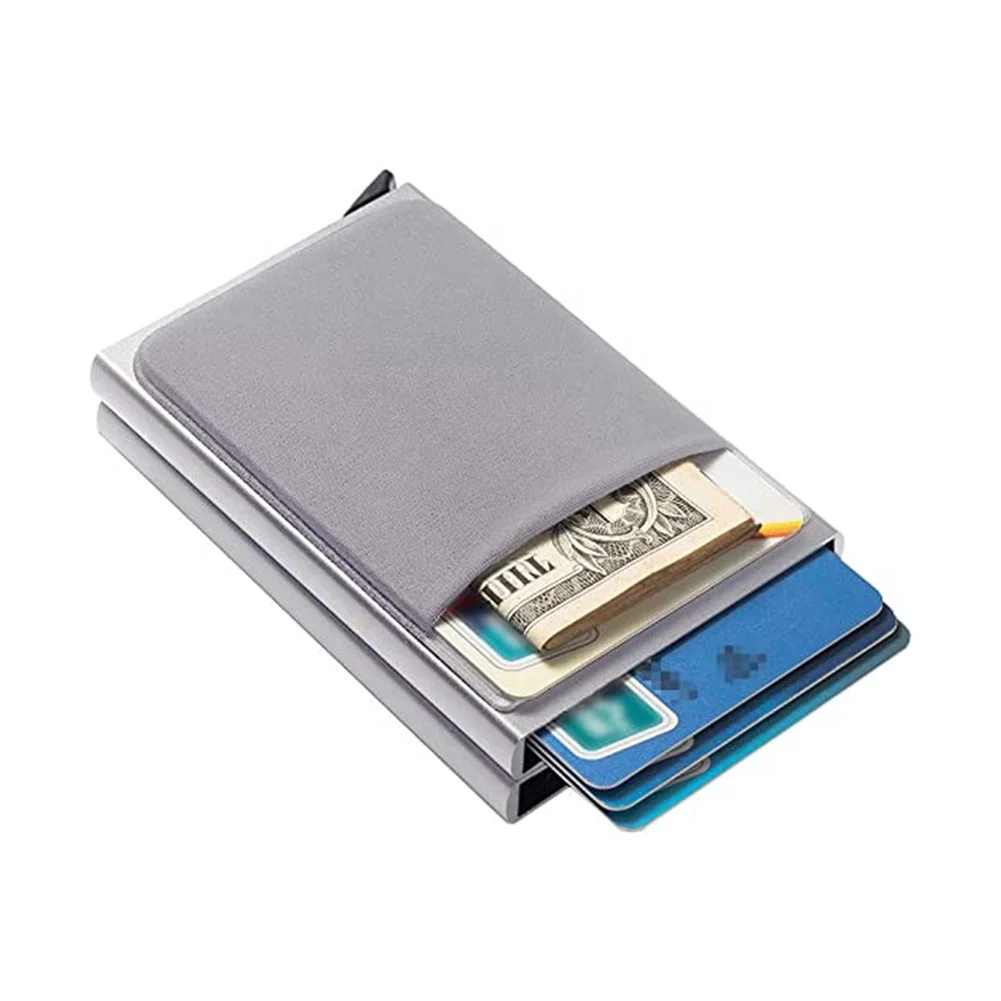 

Double Layer Credit Card Holder Slim Minimalist Wallet Large Capacity Card Holder for Men RFID Blocking Auto Pop Up Card Holder