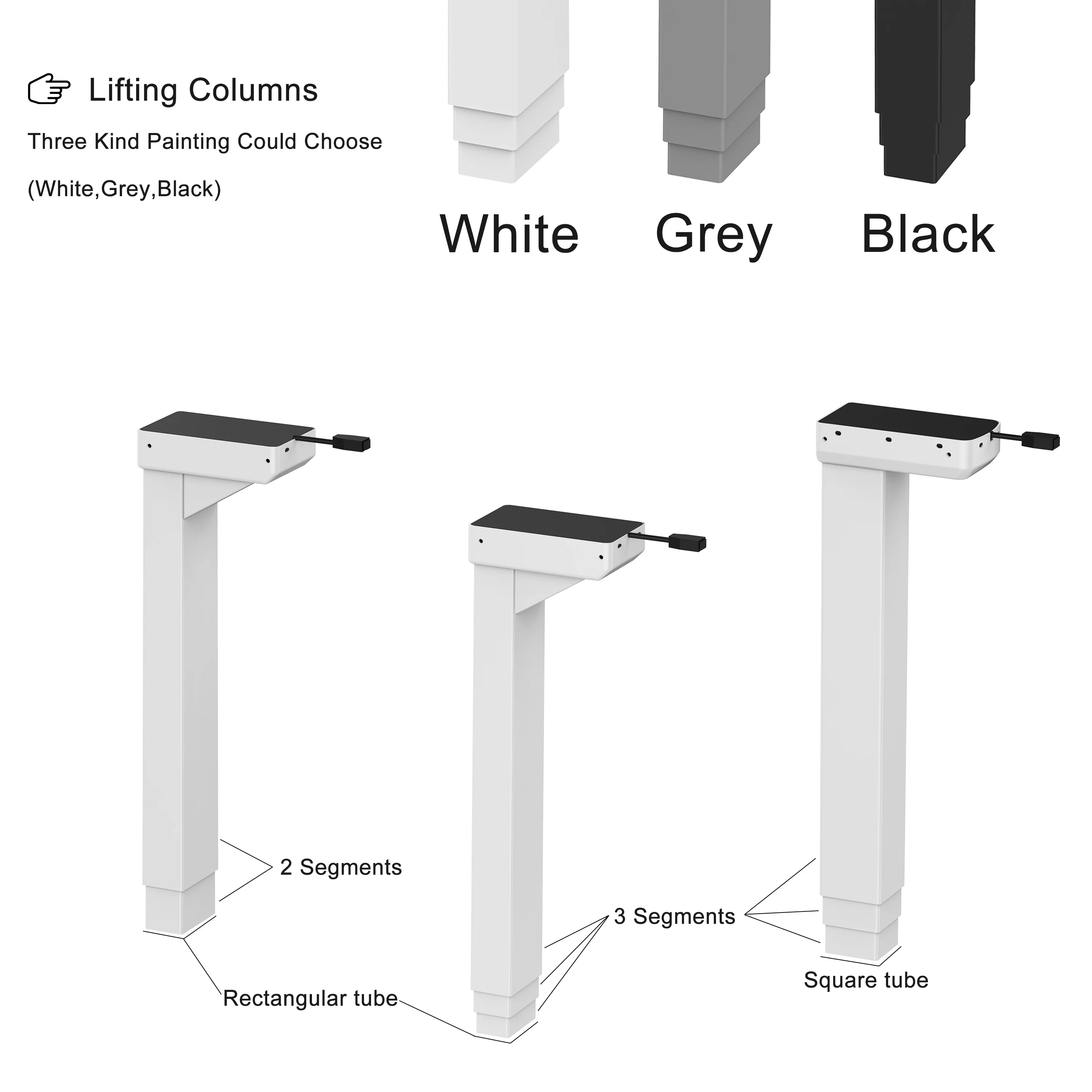 Custom Oem Office Desk Legs Metal Computer Electric Height Adjustable