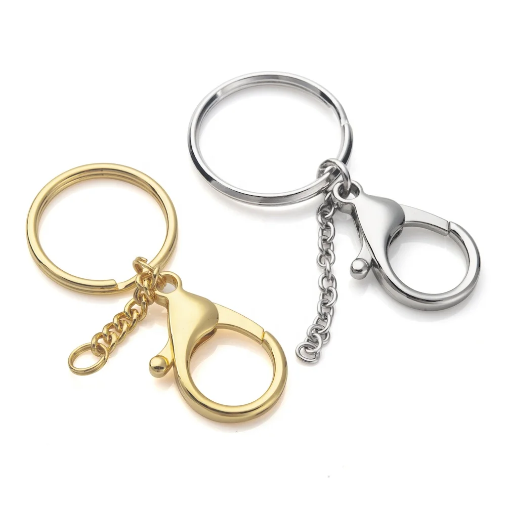 

Custom Keychain WholeSale Metal Keychain Chain Holder Organizer Clasp Gold Lobster Keychain