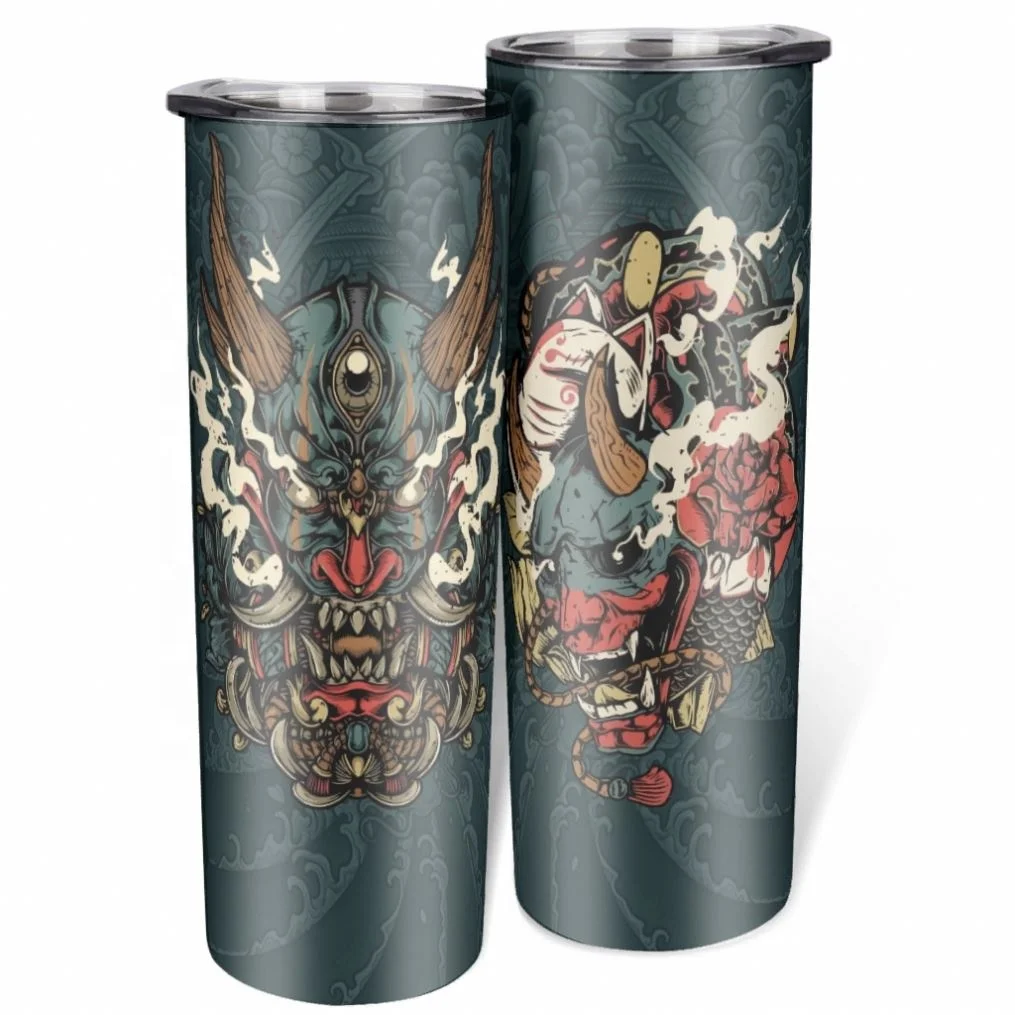 

Car Cup 2021 New Water Japan Samurai Tattoo Wholesale Hight Quality Sublimation
