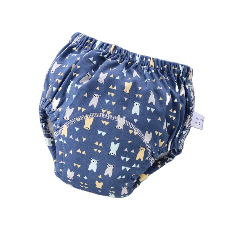 

Wholesale Washable Waterproof Cotton Diaper Panties Reusable Baby Training Pants, Solid cotton