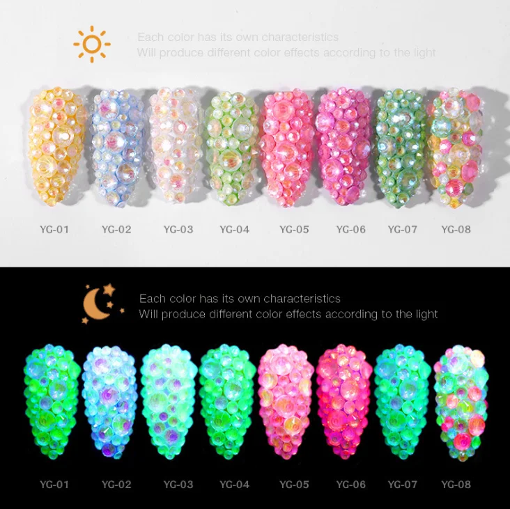 

Fluorescent Rhinestone Crystal swa cut flash for nails art 3d nail Luminous rhinestone, Picture