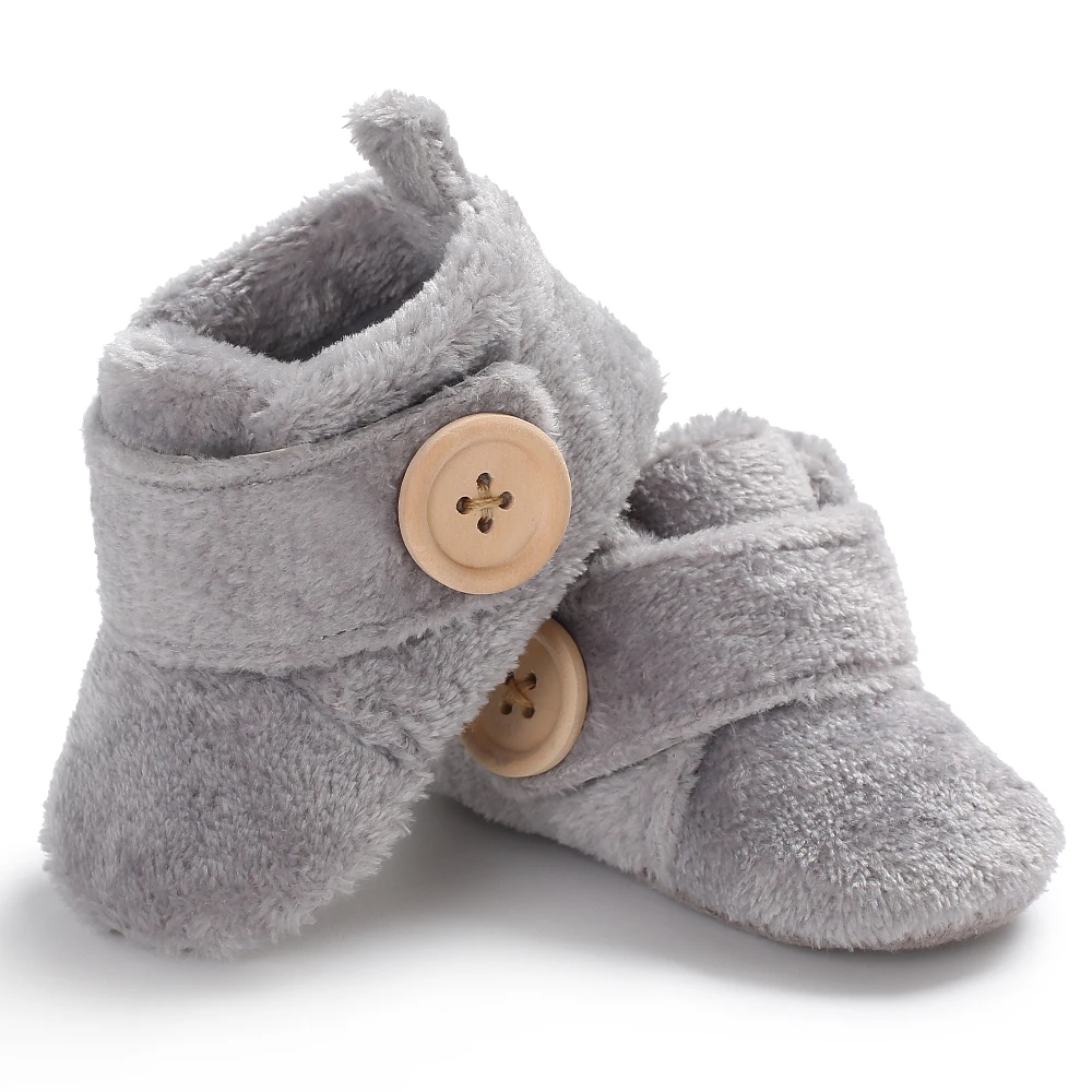 
Amazon hot soft fleece cotton 10 colors warm snow prewalk infant winter baby booties 