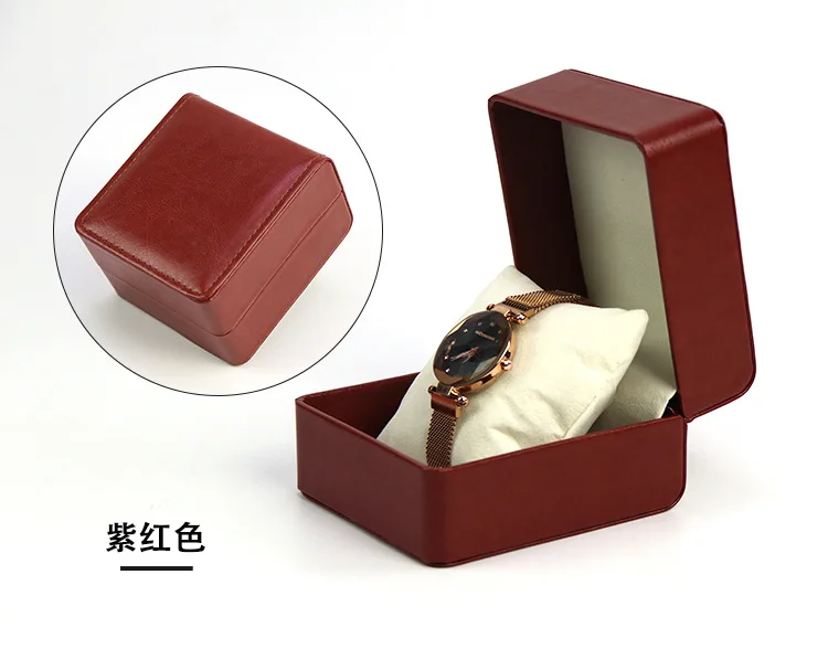Boîte À Montre Couvert En Cuir Pu Guorui,Boîte De Montre De Luxe,Emballage Pour Montre Simple