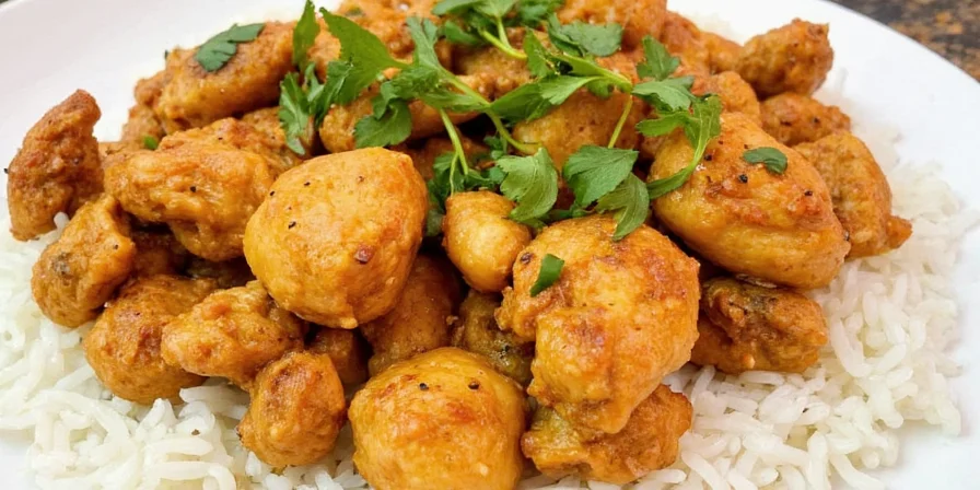 Flavor layers in a spiced chicken dish
