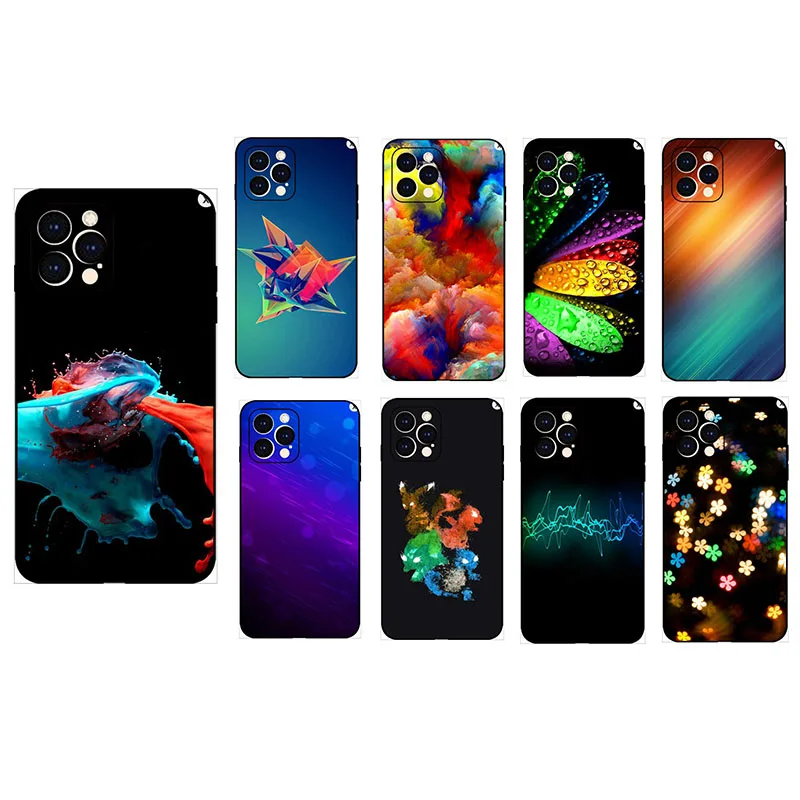 

Dropship 3D Colorful Anti-fingerprint TPU Mobile Phone Case Cover For iPhone 11 12 Pro Max XR Xs 8 Plus SE2020, Clear