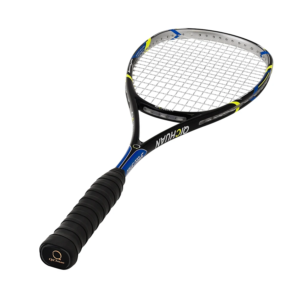 
QICHUAN 100% H.M graphite custom 14x18 string pattern squash racquet set 