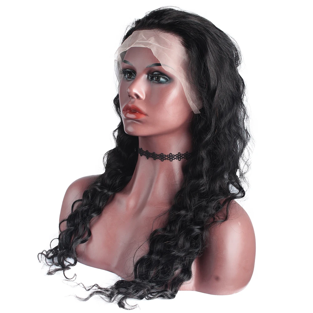 

2020 New arrival loose wave wholesale unprocessed Transparent lace front wig