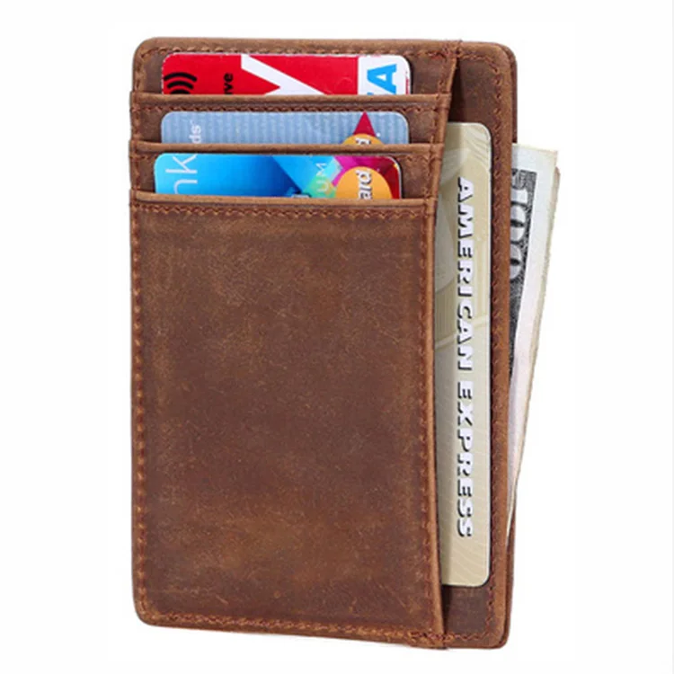 

Front Pocket Minimalist Leather Ultra Slim Wallet RFID Blocking Men Wallet With Credit Card Pocket Male Wallet Card Holder, Various colors available
