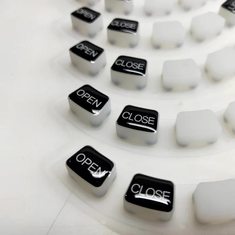 
good quality customized made silicone keypad button transparent silicone keyboard with printing 