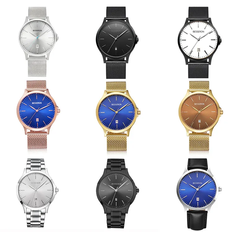 

Custom OEM Minimalist Wrist Watch men Private Label Luxury Men Watch OEM Watch Quartz Wristwatch, Rose gold/silver/black or customizable