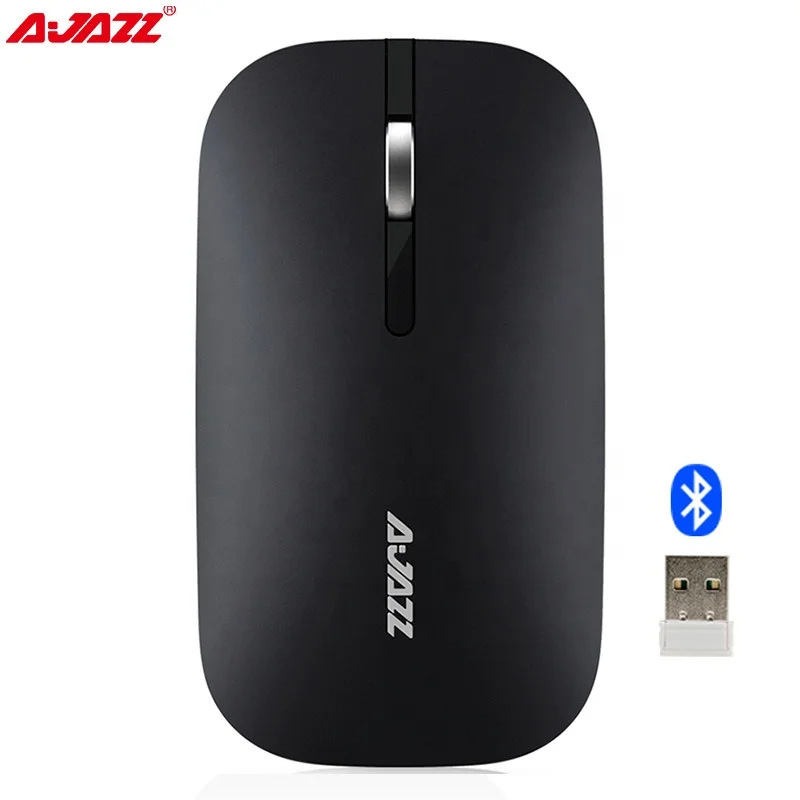 

New Wireless BT mouse Dual-mode 2.4Ghz mute silent ultra-thin mouse for Office and Home Use, Black