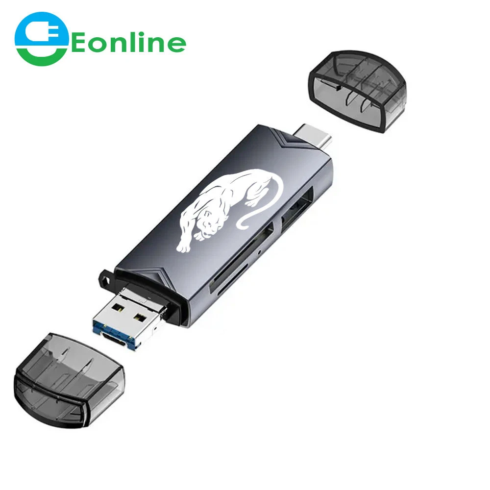 

EONLINE 3D LOGO 6 in 1 USB 3.0 Card Reader SD TF Card USB Flash Drive OTG Adapter for PC Type c Micro Mobiles Phone USB Type C