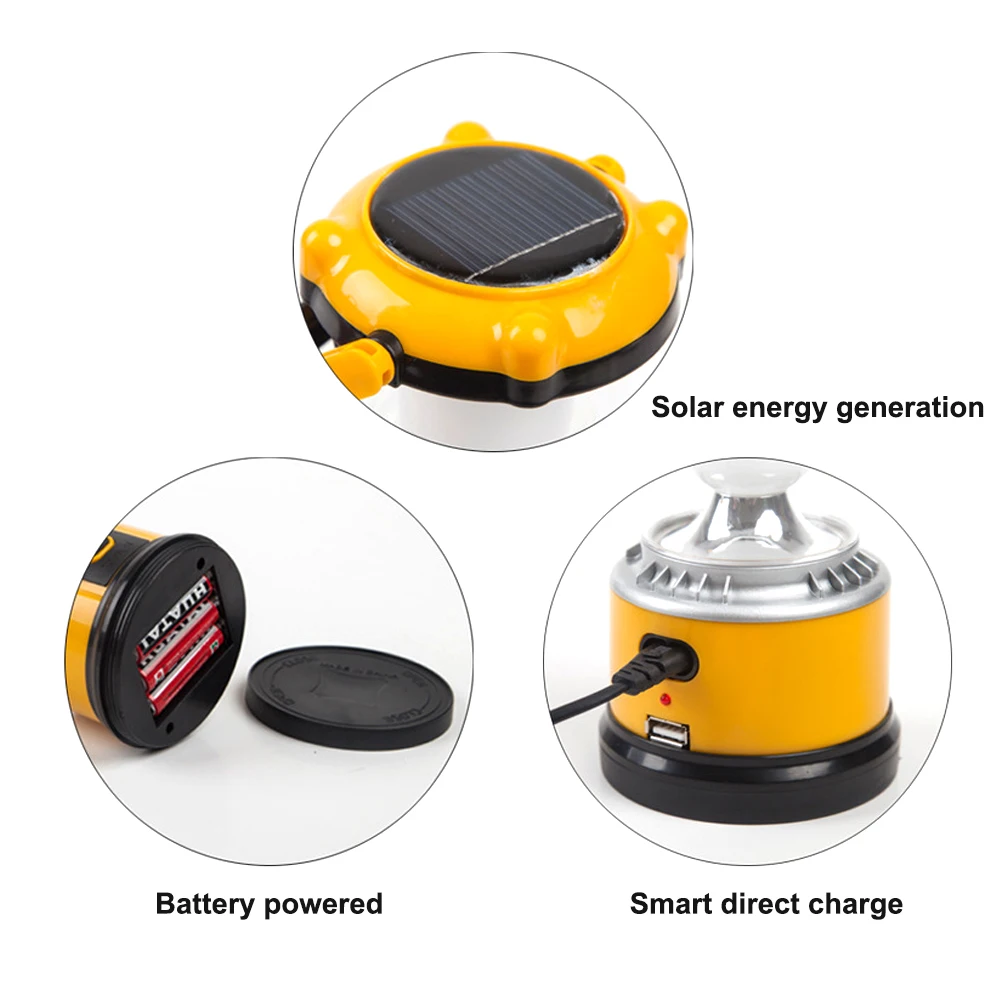 Portable Usb Rechargeable Multifunction Led Camping Light Solar