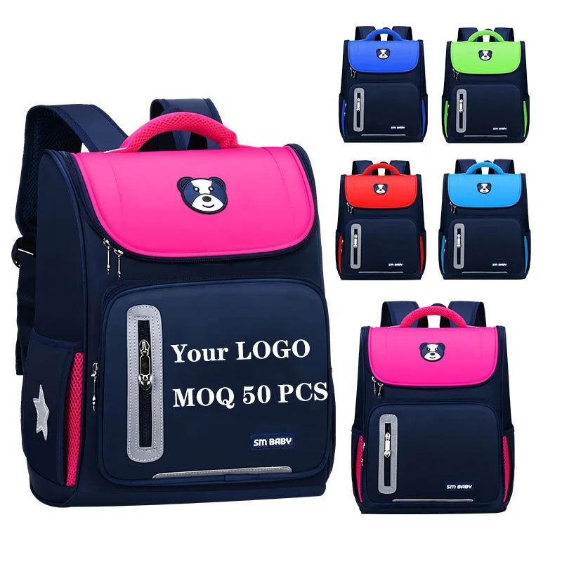 

2021 Custom Cute waterproof children school bag kids backpack, 5 colors