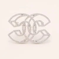 

Double letter C 925 sterling silver jewelry brooch For Women Men Children