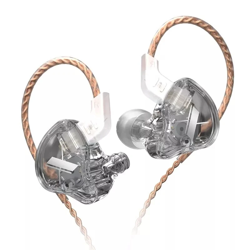 

New Arrival KZ EDX 1DD In Ear Earphones HIFI Bass Headset Ergonomic Comfort Wearing Earbuds Headphone for Sport Gym Workout ZS3, Black,white