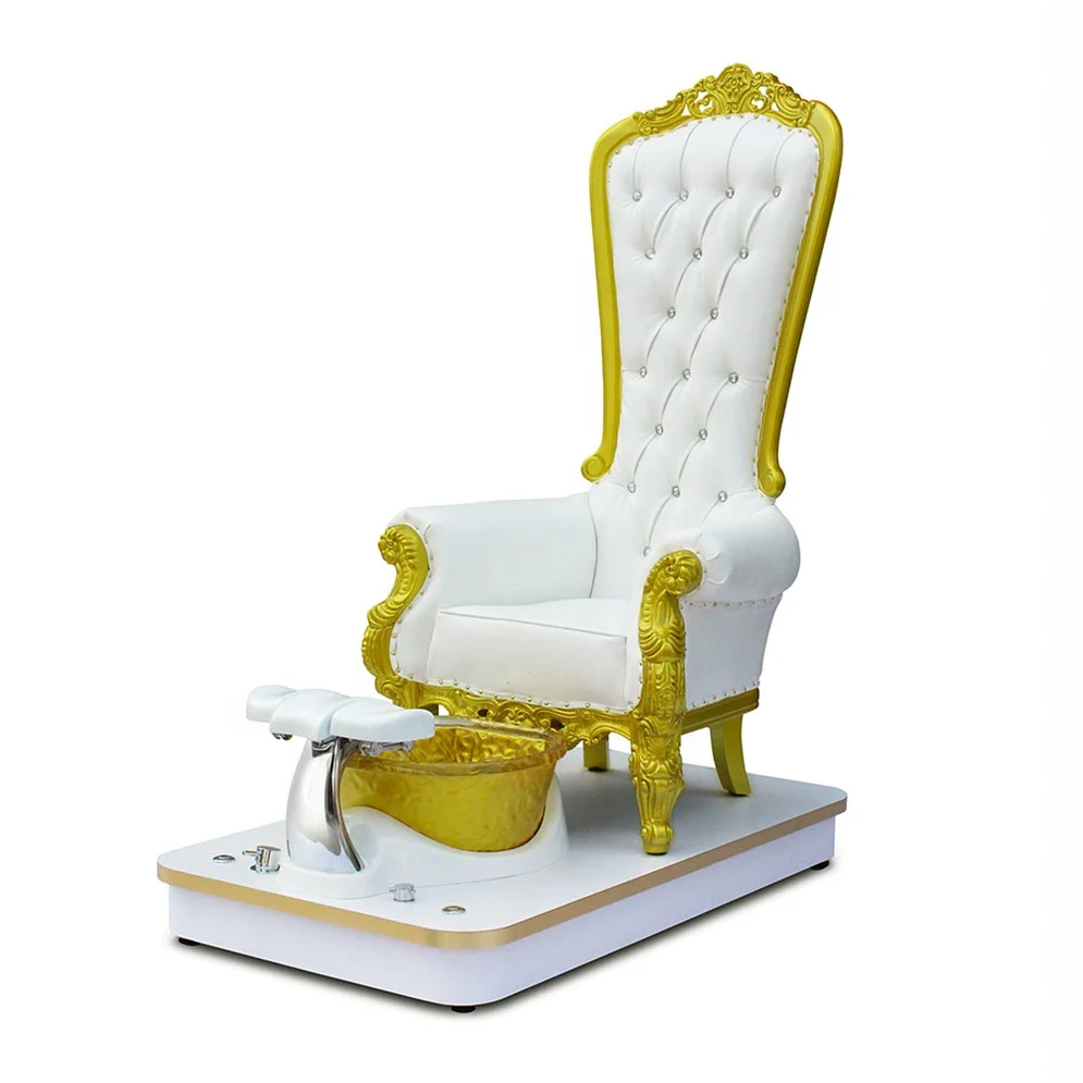 

Baroque Style Luxury Royal Pipeless Tufted Beauty Nail Salon Manicure Foot Spa High Back Sofa Queen King Throne Pedicure Chair, Variour colors avilable