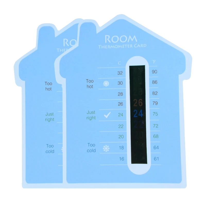 Oem Liquid Crystal Thermochromic Strip Room Thermometer Card Buy Card