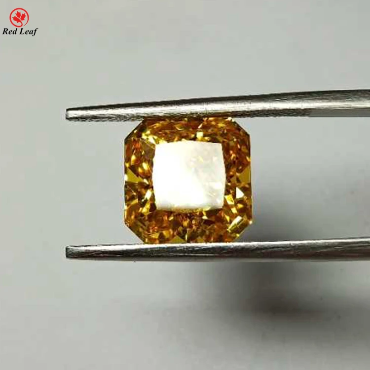 

Wholesale AAAAA Square Yellow Radiant Cut Synthetic Cubic Zirconia Stone Gems Cz Diamond