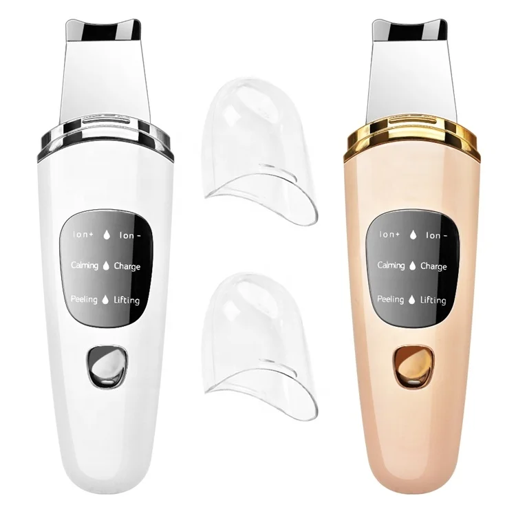 

HOT SALE USB Electric Ultrasonic Skin Scrubber Portable Skin Scrubber Machine, Pink / white