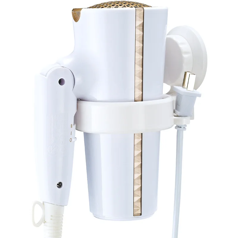 

Hot sale Plastic Wall Mounted Hair Dryer Rack For Bathroom With Storage Racks Shelf