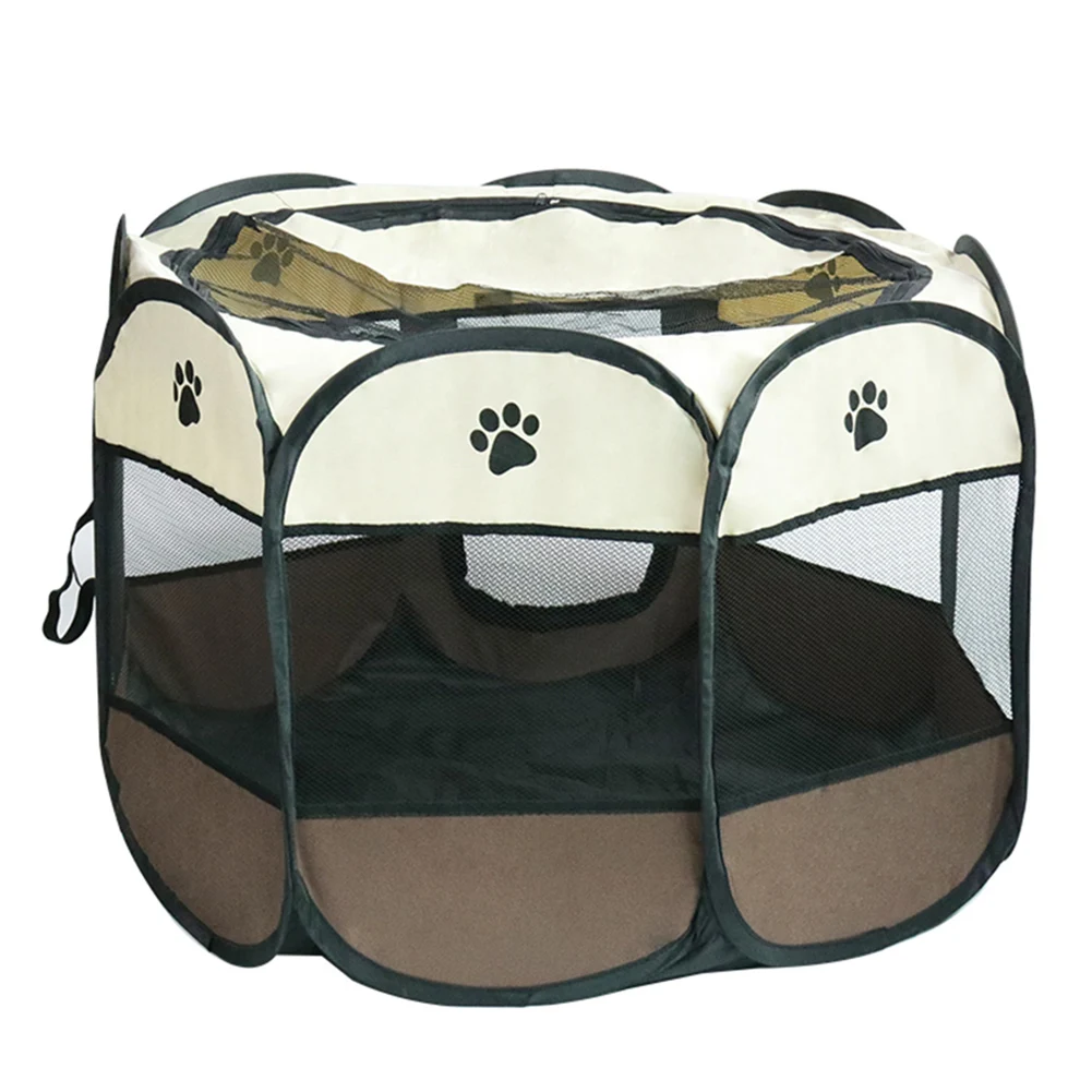 

Carring Foldable Removable Pet Big Tent Dog Play House Cage Playpen Puppy Kennel Easy Operation Durable Outdoor Octagon Fence