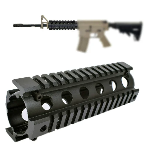 

Tactical 6.7 inch Drop In Quad Picatinny Rail Mount Two Piece AR Handguard for Hunting AR15 M4 M16 Rifle Accessory, Black