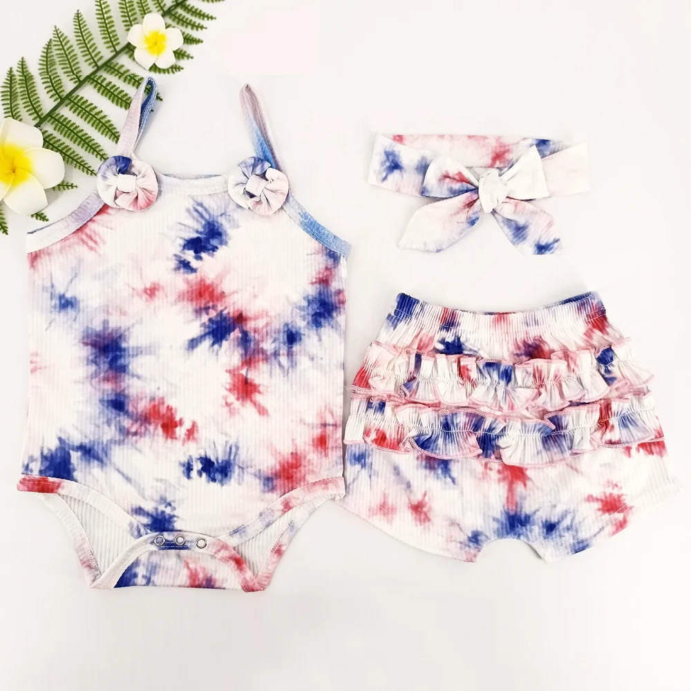 

Fabric Jumpsuits and Rompers Newborn Baby Romper Set Factory Price Digital Printing Tie-dye Soft Spandex Infants & Toddlers Full, Customized color