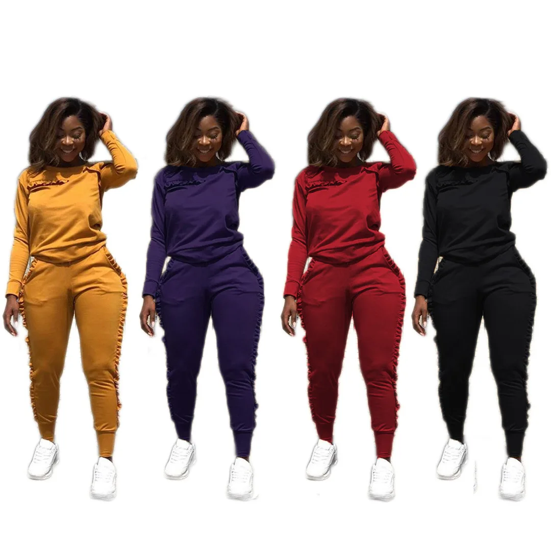 

2021 Women Jumpsuits causal Two Piece Set fashion Women 2 Piece Set Outfits Joggers Tracksuits Suits Sets Streetwear, Orange,red,blue,black