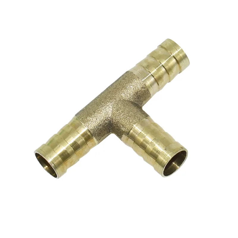 T-shape Brass Barb Pipe Fitting 3 Way Hose Tube Barb Copper - Buy Hose ...