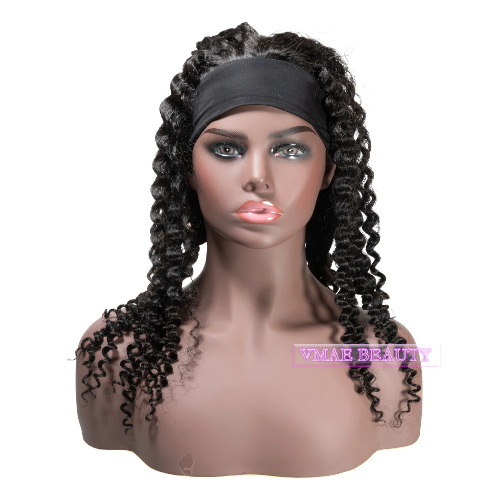 

VMAE 11A High Quality Cuticle Aligned Virgin Mongolian 3A 3B 3C 4A 4B 4C Afro Kinky Curly Unprocessed Human Hair Headband Wigs