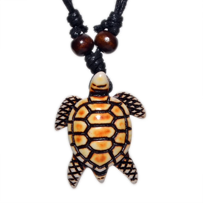 

FX021 Sea turtles necklace pendant men Choker Retro Jewelry women Tribal style Imitation Yak Bone necklace New Zealand Maori