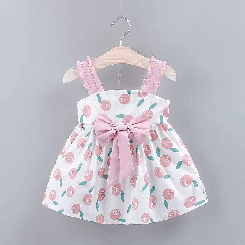 

0-1-3 year cotton flowers casual toddler skirt hat summer sleeveless children wear kid clothing sets baby clothes girls' dresses