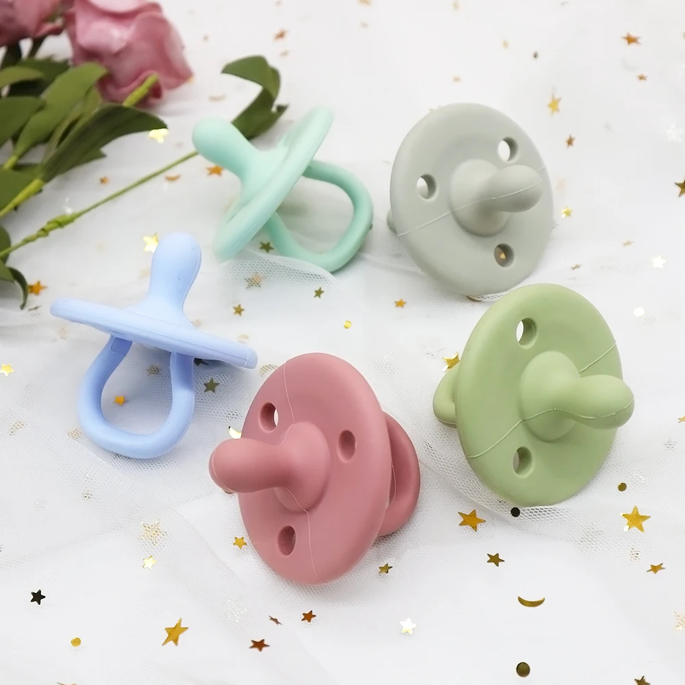 

eco friendly organic silicone baby 6 month funny cute feeding teething pacifier gag for infants bulk dummy pacifiers personal, Customized color