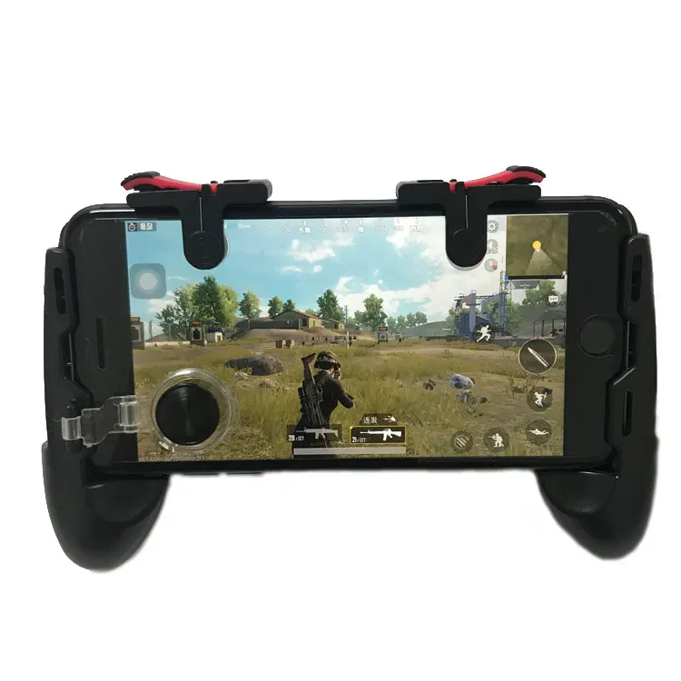 

L1R1 sharpshooter D9 mobilephone game 4 in 1 gamepad with D9 trigger controller fort controller, Black, clear