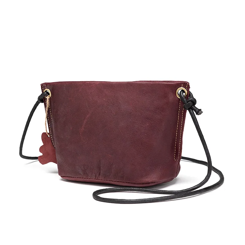 

2019 New Fashion Frosted Genuine Leather Women Messager Bag High Quality Bucket Bag Vintga Shoulder Bag, Brown,gray,red,black,oem