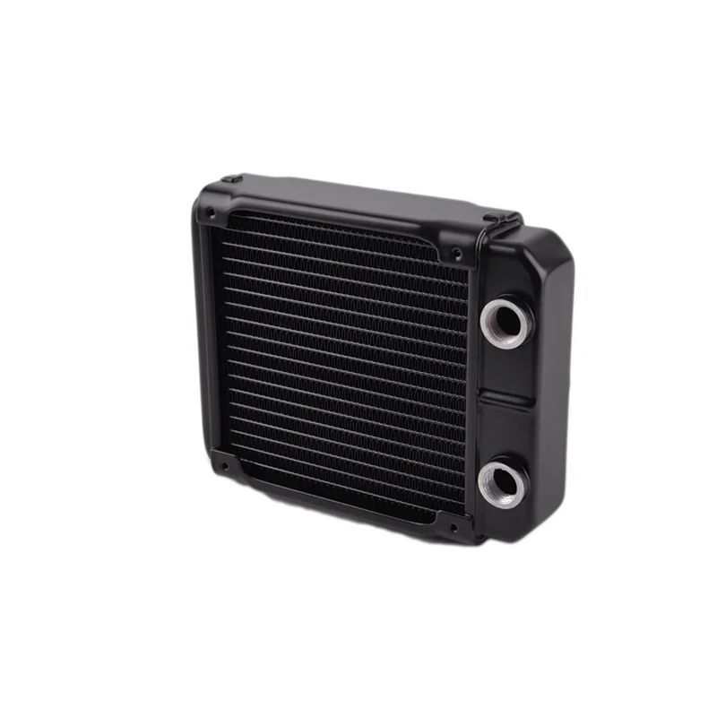 

Syscooling AS120 aluminum radiator 120mm radiator water cooling radiator with G1/4 thread 18 water channels, Black