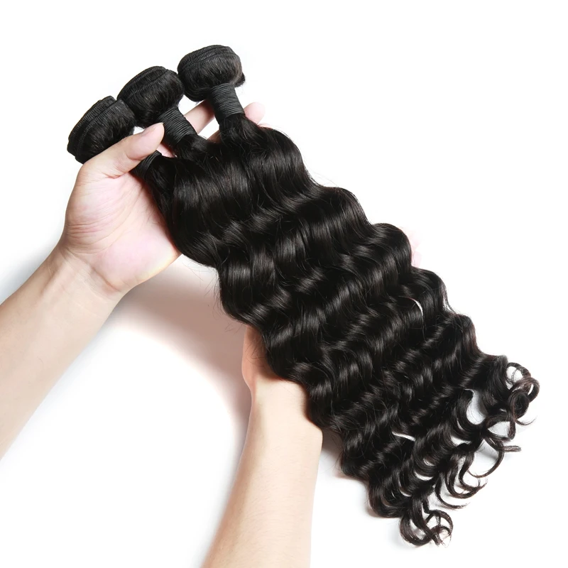 
Fast Shipping No Tangling Double Drawn Ocean Wave Free Sample Cheap Raw Virgin Hair Bundles 