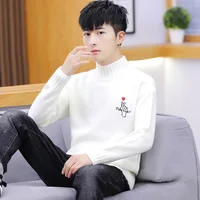 

New arrival western style young man's logo embroidery custom man sweater