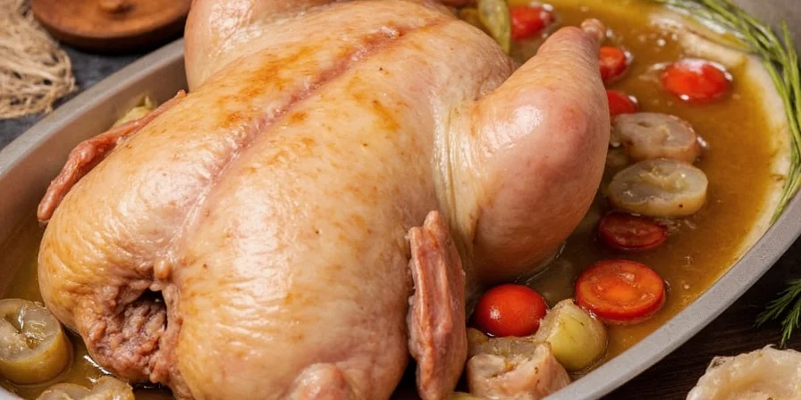 Brined chicken on a grill