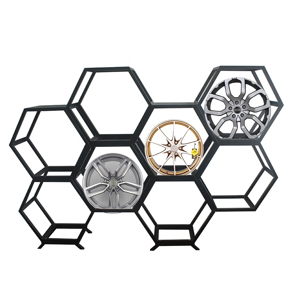 Hexagonal Wheel Rim Display System - Buy Car Wheel Shelf,Hexagonal Tire ...