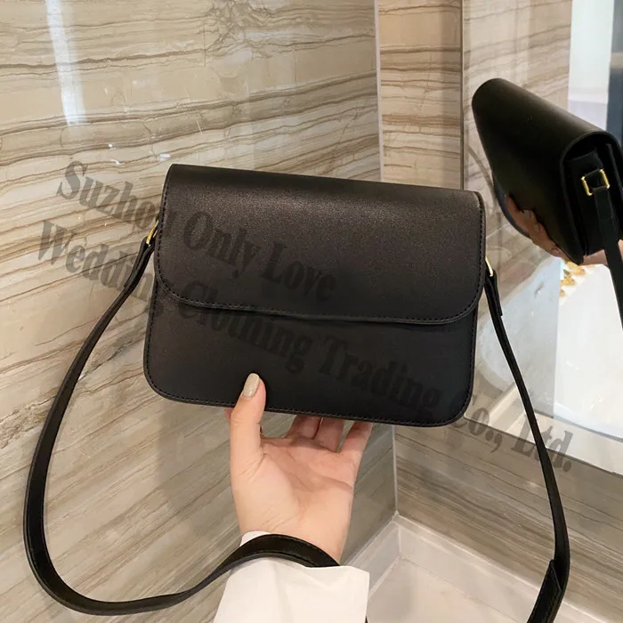 

Famous Designer Brand Leather Black Square Flap Bags Women Shoulder bag Cover Crossbody bags