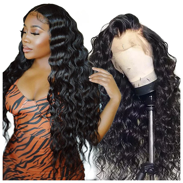 

Top Grade deep wave factory virgin cuticle aligned hair deep part lace front wigs