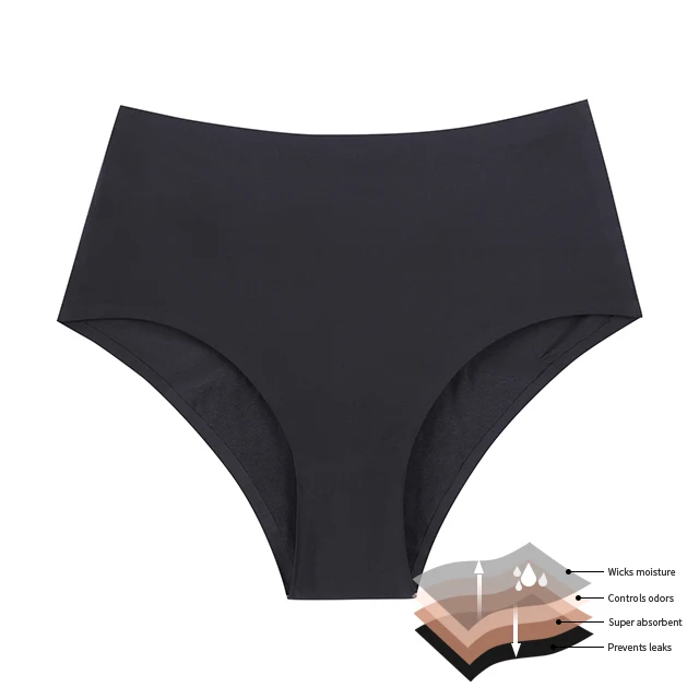 

4 Layers Absorbent Leak Proof Culotte Seamless Menstrual Period Panties High Waist Bragas Menstrual Panty Women Period Panties