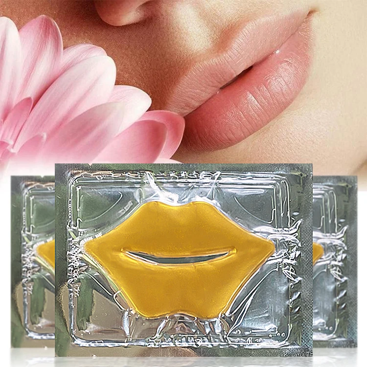 

Hot Sale Private Label Hydrogel Lip Gel Patch Hydrating Moisturizing Plumper Pink Gold Collagen Lip Sleeping Mask, Gold pink