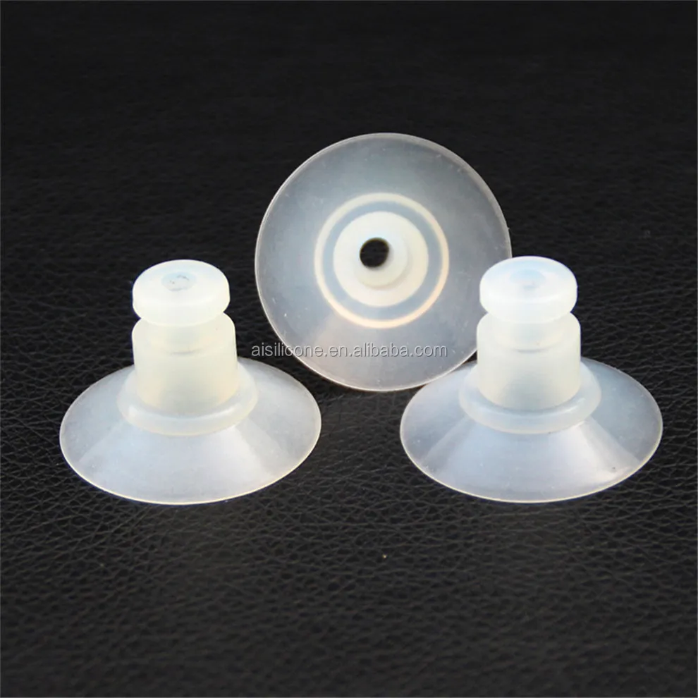 Small Size Clear Silicone Rubber Vacuum Suction Cup With Fixture Buy